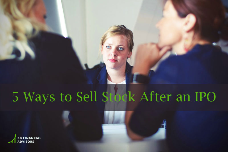 Five ways to sell stock in a post IPO selling strategy.