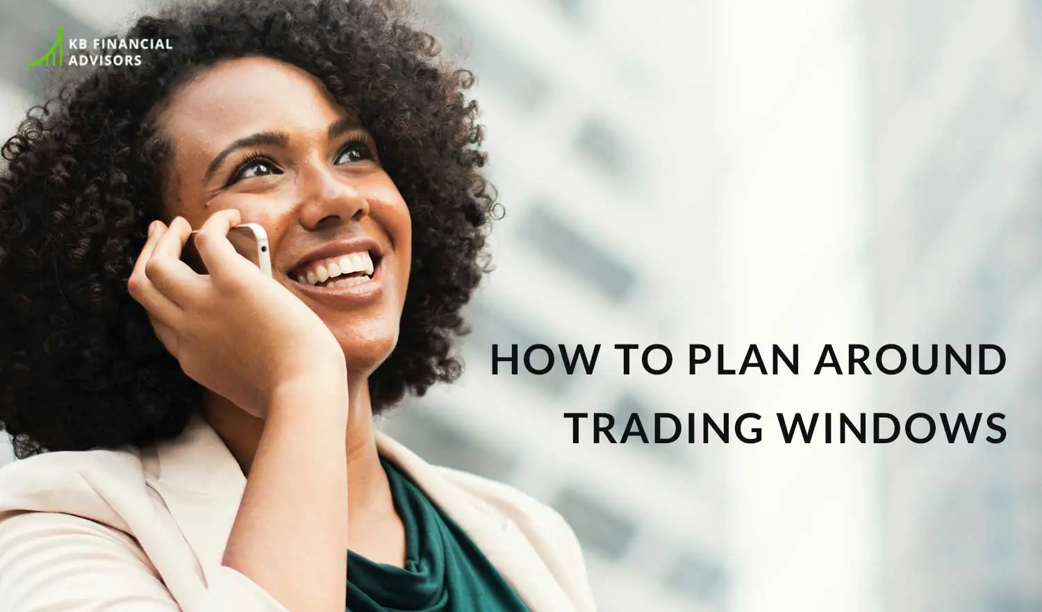 woman planning around trading window