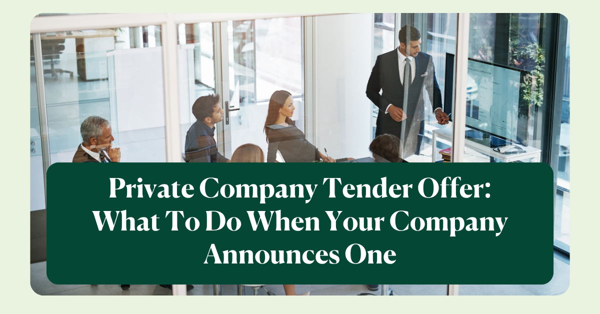 Private company tender offer