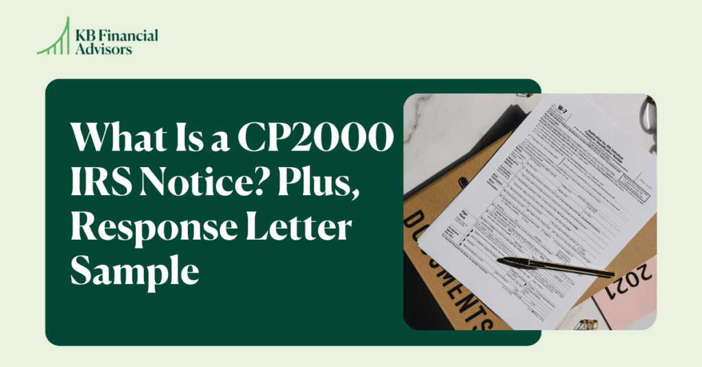 What Is a CP2000 IRS Notice Plus, Response Letter Sample